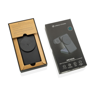 Logotrade ärikingi foto: Urban Vitamin Arcadia RCS plastikust 15W 3in1 magnetiline laadija