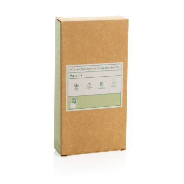 Logotrade reklaamtoote foto: Aervina RCS taaskasutatud plastist laetav lauaventilaator