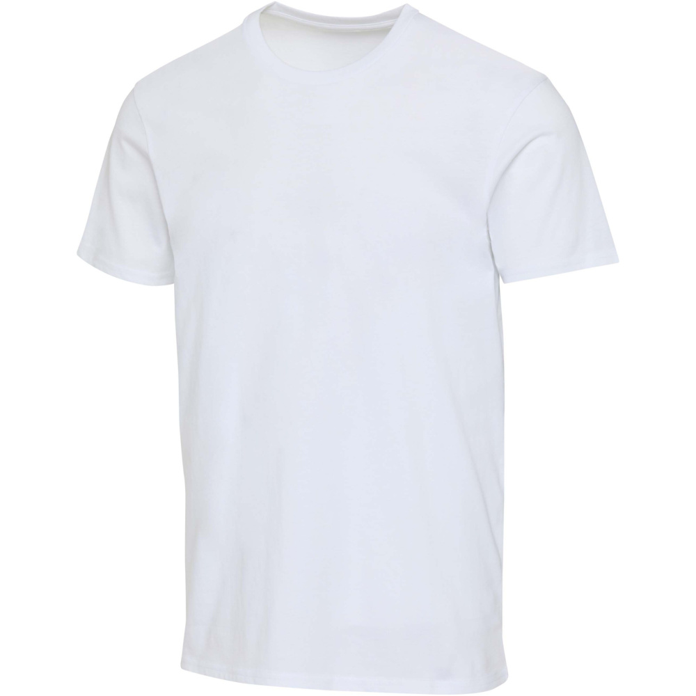 Logo trade reklaamkingid foto: Azuriidist lühikeste varrukatega unisex orgaaniline T-särk