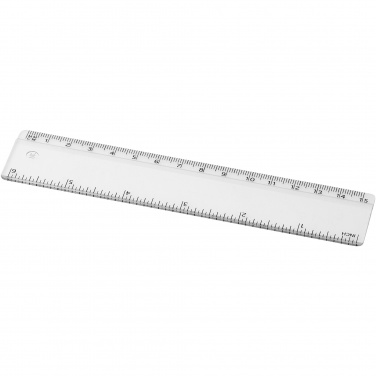 Logotrade liikelahja mainoslahja kuva: Renzo-viivain, 15 cm, muovinen