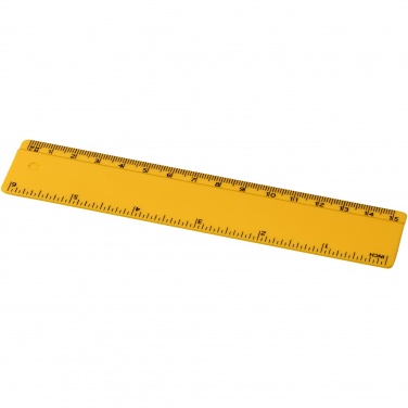 Logotrade mainoslahjat ja liikelahjat tuotekuva: Renzo-viivain, 15 cm, muovinen