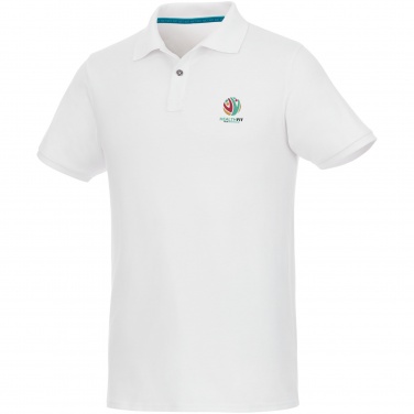 Logo trade mainoslahja ja liikelahja tuotekuva: Beryl short sleeve men's organic recycled polo