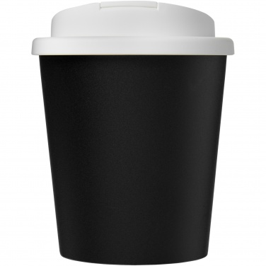 Logo trade mainoslahjat tuotekuva: Americano® Espresso Eco 250 ml kahvimuki kierrätetystä materiaalista. Läikkymätön kansi.