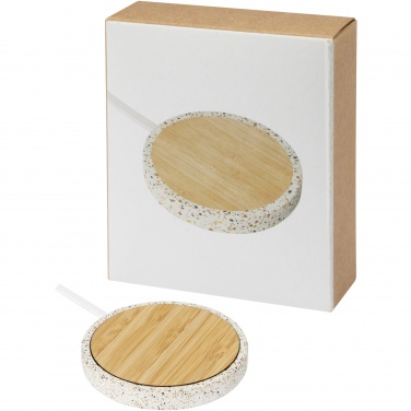 Logotrade mainoslahja tuotekuva: Terrazzo 10 W:n langaton latausalusta bambusta
