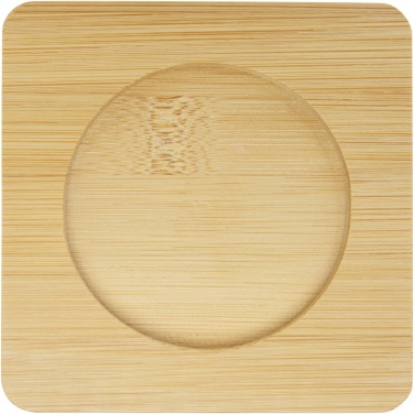 Logo trade mainostuote kuva: Manti 2-osainen 250 ml:n kaksoisseinäinen lasikuppi bambualusella 