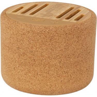 Logo trade mainoslahjat tuotekuva: Cerris 5 W:n Bluetooth®-kaiutin korkkimateriaalia