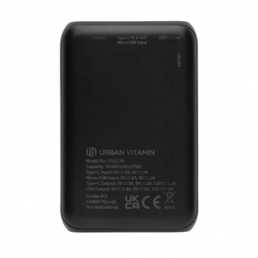 Logo trade liikelahjat mainoslahjat kuva: Urban Vitamin Alameda 10000 mAh PD varavirtalähde