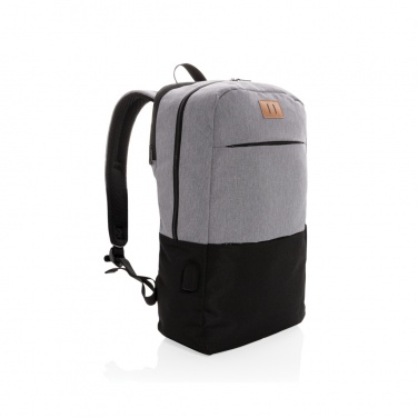 Logotrade mainostuote tuotekuva: Moderni PVC-vapaa 15,6"" USB & RFID -laptopreppu