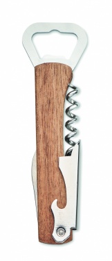 Logo trade mainoslahja ja liikelahja tuotekuva: 3 in 1 bambu pullonavaaja WOOL