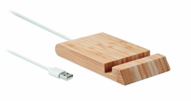 Logo trade mainostuotet tuotekuva: Bambu langaton laturi  10W ODOS