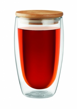 Logo trade mainoslahjat ja liikelahjat kuva: Bambu borosilikaattilasi 450 ml Frankfurt