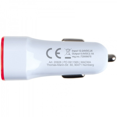 Logotrade liikelahja tuotekuva: USB-lataussovitin KFZ FRUIT