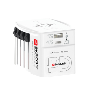Logo trade liikelahja mainoslahja tuotekuva: SKROSS World Travel adapteri MUV 65W PD USB C -kaapelilla