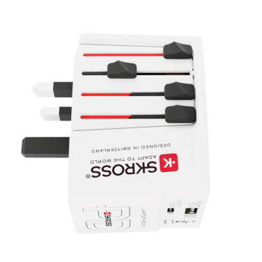 Logo trade mainoslahjat ja liikelahjat kuva: SKROSS World Travel adapteri MUV 65W PD USB C -kaapelilla