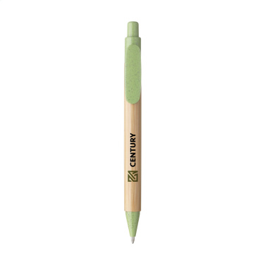 Logo trade liikelahjat mainoslahjat kuva: Bamboo Wheat Pen vehnäolki kuulakärkikynä