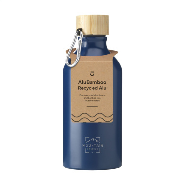 Logotrade liikelahja mainoslahja kuva: AluBamboo GRS Kierrätetty Alu 500 ml vesipullo