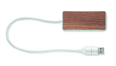 Logo trade mainoslahjat tuotekuva: USB-keskitin 4 porttia 27,5 cm