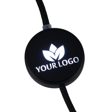 Logotrade mainoslahja tuotekuva: 4in1-kaapeli valaistulla logolla - LH-ZM02