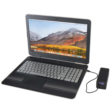 Logotrade mainoslahja ja liikelahja kuva: Acamar 20 000 mAh:n ja 70 W:n kannettavan tietokoneen varavirtalähde kierrätetystä alumiinista