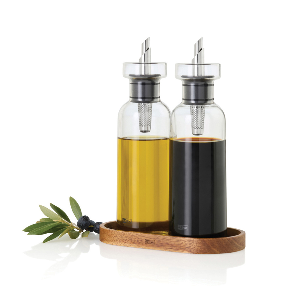 Logo trade liikelahja mainoslahja tuotekuva: AdHoc Menage AromaPour öljy- ja etikkapullosetti 300 ml