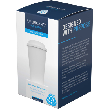 Logotrade mainoslahjat ja liikelahjat tuotekuva: Brite-Americano® POP 350 ml eristetty muki, jossa on roiskesuojattu kansi