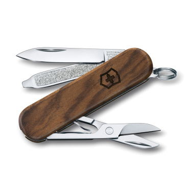 Logo trade liikelahjat tuotekuva: VICTORINOX-taskuveitsi Classic SD Wood, 5 toimintoa
