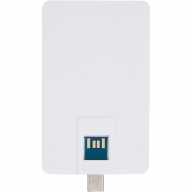 Logotrade reklaminės dovanos nuotrauka: Duo plonas 64 GB USB diskas su Type-C ir USB-A 3.0