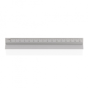 Logotrade reklaminiai produktai nuotrauka: 15 cm. Aliuminio trikampė liniuotė