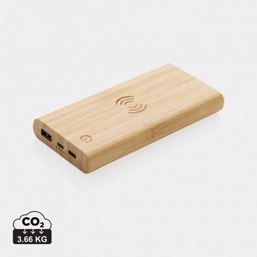 Logotrade dovana nuotrauka: Bamboo 8.000 mAh 5W belaidis maitinimo blokas