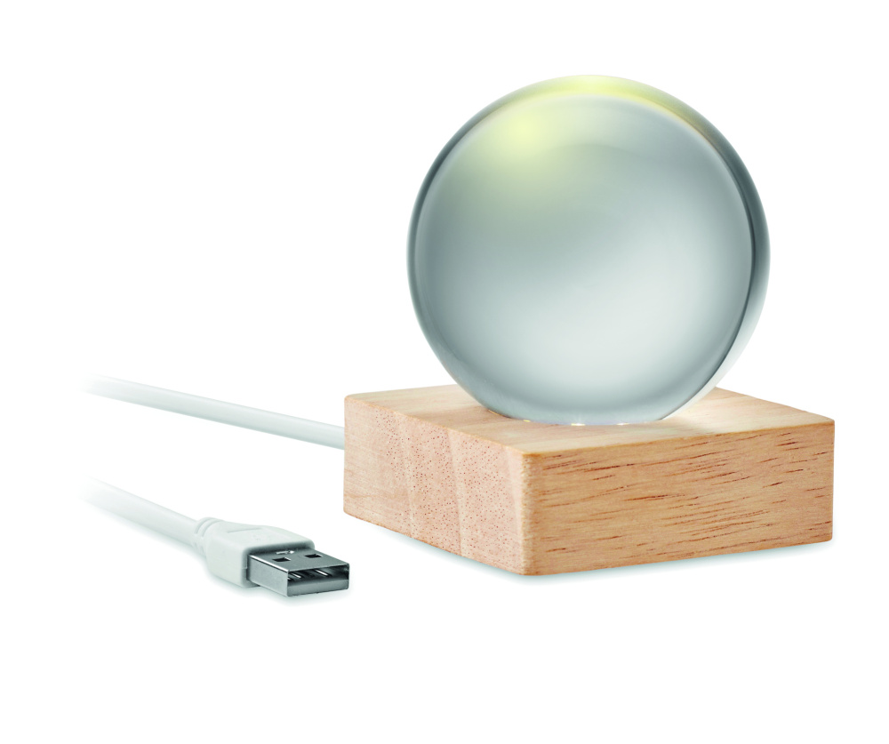 Logotrade dovana nuotrauka: LED stiklinis rutulys