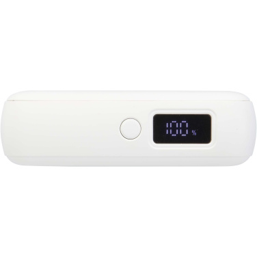 Logotrade verslo dovanos nuotrauka: „Acrux“ 10 000 mAh 35 W planšetinio kompiuterio išorinė baterija su integruotu C tipo laidu – pagaminta iš perdirbto plastiko