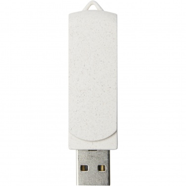 Logotrade dāvanas foto: Pagrieziet 4 GB kviešu salmu USB zibatmiņas disku