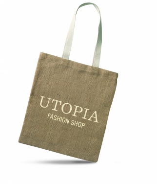 Logotrade korporatīvās dāvanas foto: Džutas iepirkumu maisiņš