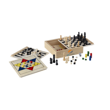 Logotrade biznesa dāvanas foto: WoodGame 5-in-1 spēļu komplekts
