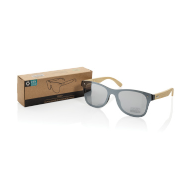 Logotrade dāvanas foto: Prism RCS pārstrādātas plastmasas saulesbrilles ar bambusa rāmi