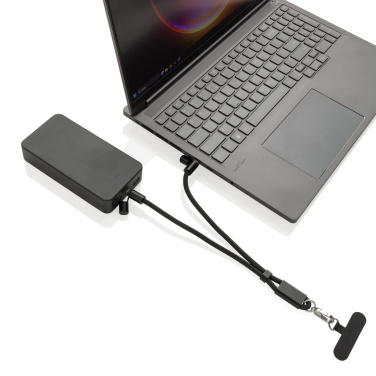 Logotrade ziemassvētku dāvanas foto: LoopAmp RCS RPET regulējama telefona siksniņa ar 60 W kabeli