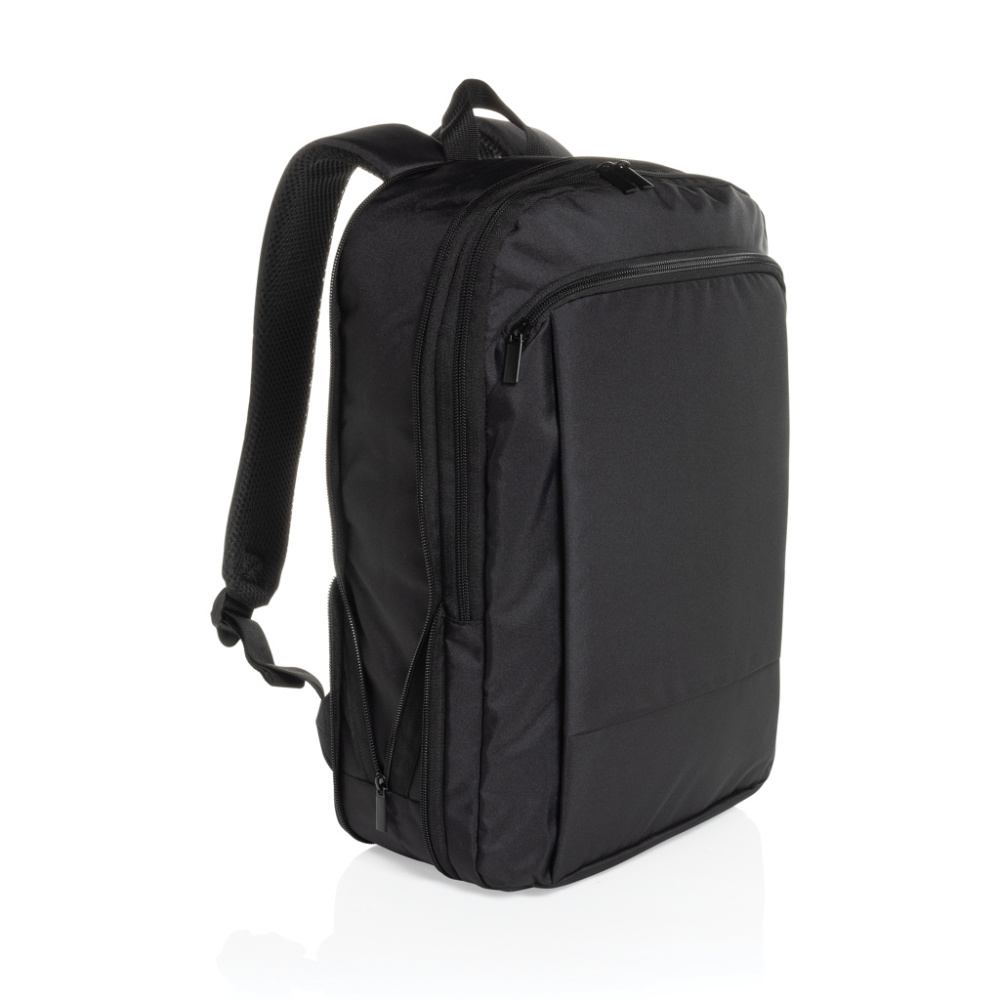 Logotrade logo dāvanas foto: Flexpack Aware™ RPET paplašināma, plāna 15,6 collu klēpjdatora mugursoma