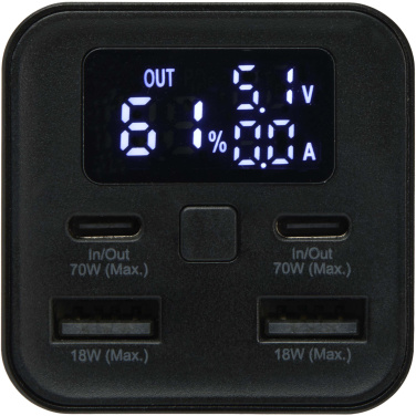 Logotrade dāvanas foto: Acamar 20.000 mAh 70W pārstrādāta alumīnija klēpjdatora pārnēsājamais akumulators