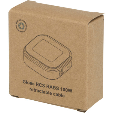 Logotrade dāvanas foto: Gloas 5-in-1 pārstrādāts ievelkams datu sinhronizācijas un 100 W ātrās uzlādes kabelis ar viedtālruņa rīku komplektu