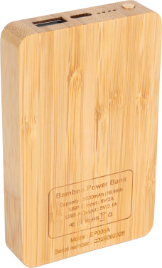 Logotrade dāvanas foto: 5000 mAh barošanas bloks ar izgaismotu logotipu