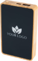 5000 mAh barošanas bloks ar izgaismotu logotipu, bēša