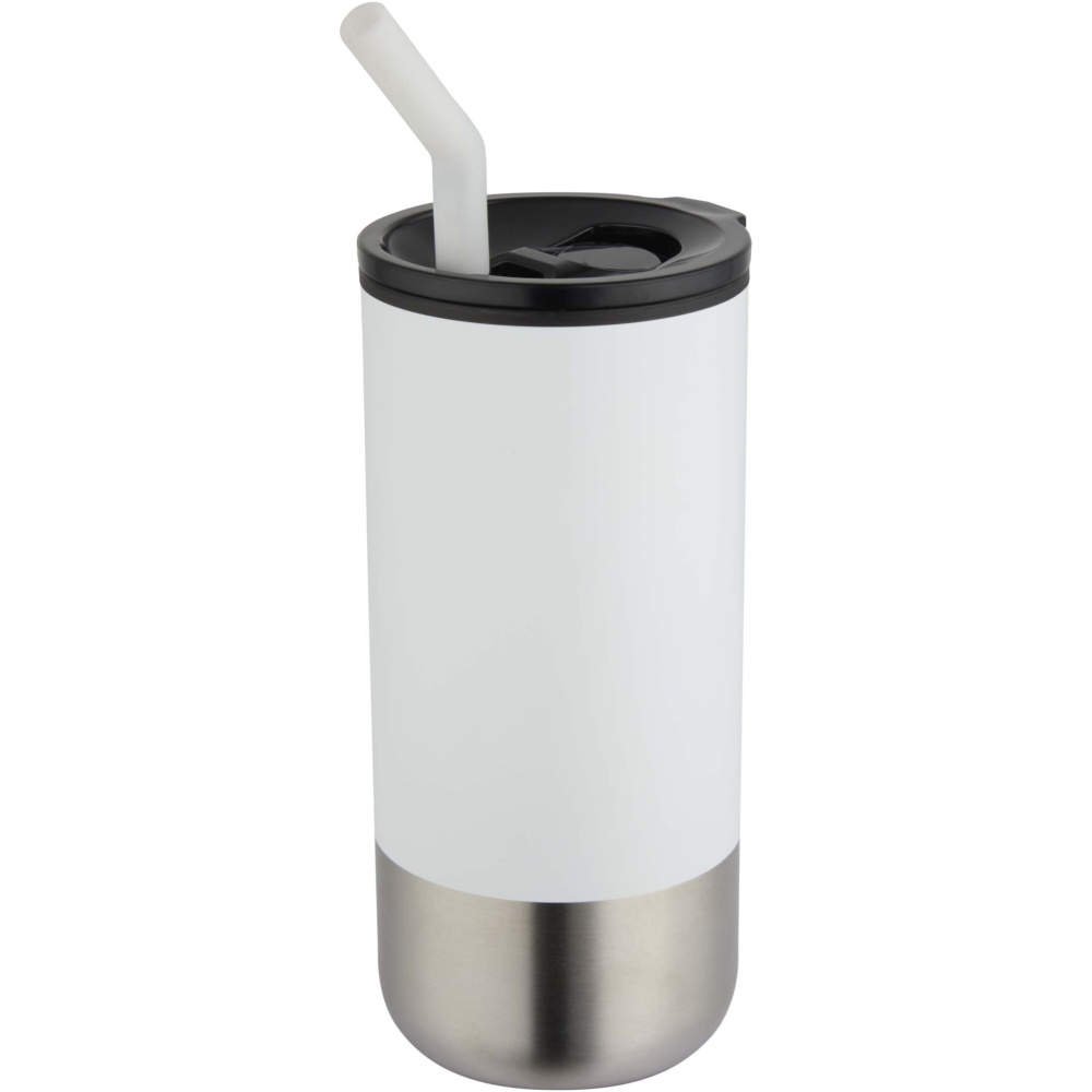 Logotrade korporatīvās dāvanas foto: Grayson 480 ml RCS pārstrādāta termokrūze ar salmiņu