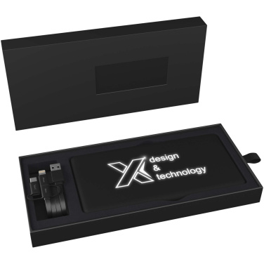 Логотрейд pекламные продукты картинка: Портативное зарядное устройство SCX.design P30 на солнечных батареях с подсветкой
