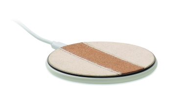 Логотрейд pекламные cувениры картинка: Cork wireless charger 15W