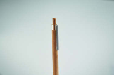 Логотрейд pекламные cувениры картинка: Push button bamboo pen