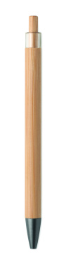 Логотрейд pекламные cувениры картинка: Push button bamboo pen