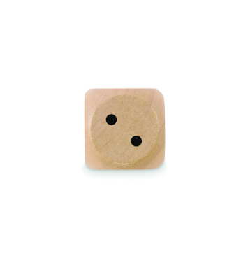 Логотрейд pекламные cувениры картинка: Schima wooden dice 3cm dia