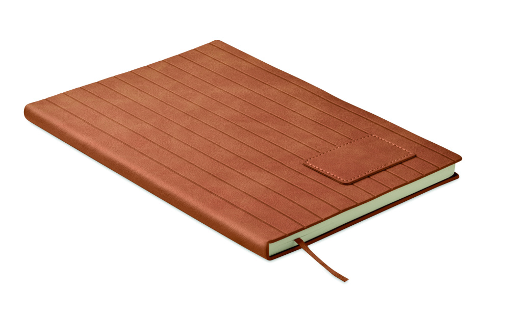 Лого трейд pекламные cувениры фото: A5 notebook in smokey PU