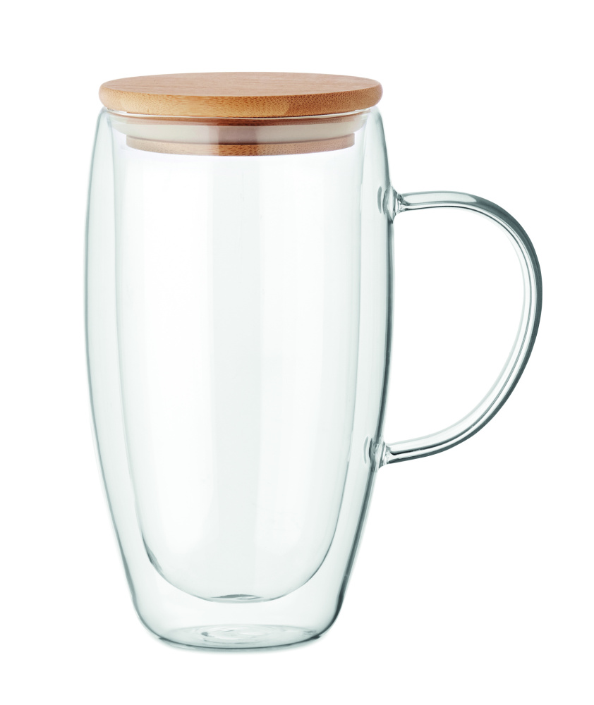 Лого трейд pекламные cувениры фото: Double wall glass mug 450ml