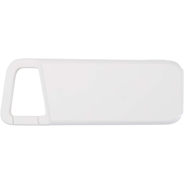 Лого трейд бизнес-подарки фото: Водонепроницаемый внешний аккумулятор Alkes 5000 мАч 12 Вт из переработанного пластика с карабином